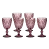 Set x6 copas de vidrio 245ml rosa | Olimpio