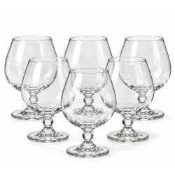 Set  x6 copas de vidrio 365ml transparente | Olimpio