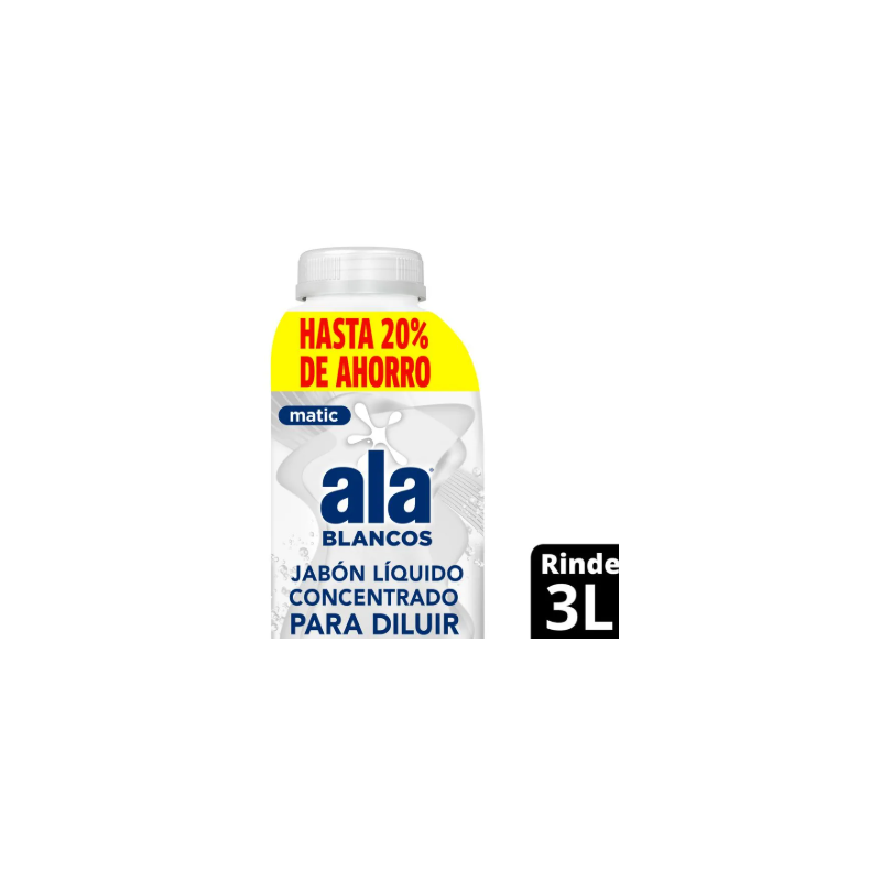 JABON LIQUIDO ROPA P/DILUIR ALA 500ML BLANCOS