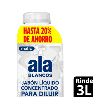 JABON LIQUIDO ROPA P/DILUIR ALA 500ML BLANCOS