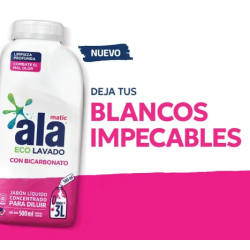 JABON LIQUIDO ROPA P/DILUIR ALA 500ML BICARBONATO
