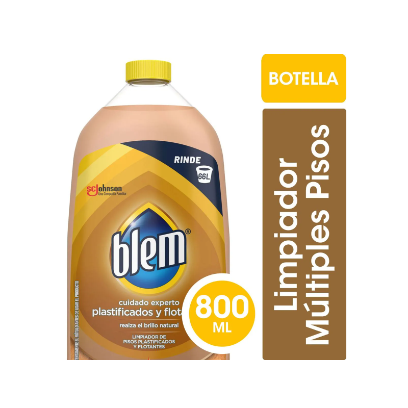 Limpiador para pisos plastificados Blem almendra 800 ml | Olimpio
