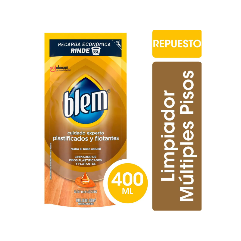 Limpiador para pisos plastificados Blem almendra doypack 400 ml | Olimpio