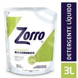 JABON LIQUIDO ROPA ZORRO X3L BICARBONATO