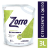 JABON LIQUIDO ROPA ZORRO X3L BICARBONATO