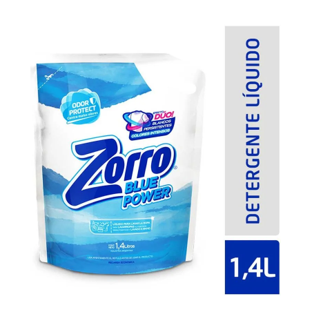 JABON LIQUIDO ROPA ZORRO X1.4L BLUEP