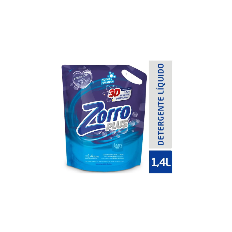 JABON LIQUIDO ROPA ZORRO X1.4L CLASICO