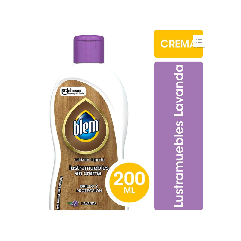 LIMPIADOR MUEBLES BLEM CREMA X200ML LAVANDA