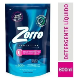 JABON LIQUIDO ROPA ZORRO X0.8 EVOLUTION FRAGANCIA