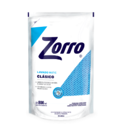 JABON LIQUIDO ROPA ZORRO X0.8 CLASICO