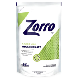 JABON LIQUIDO ROPA ZORRO X0.8 BICARBONATO