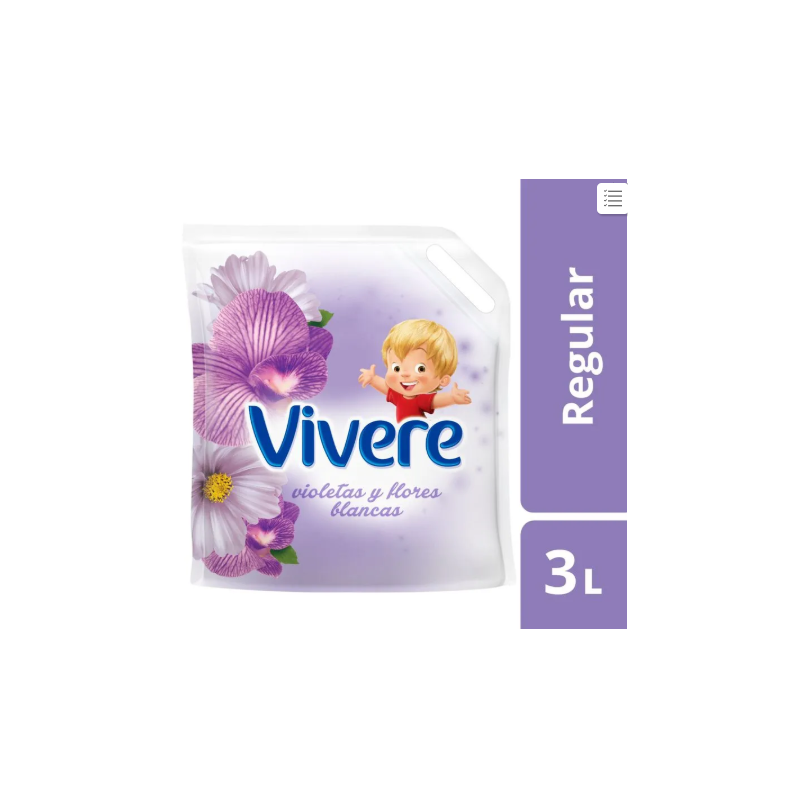 Suavizante Vivere violetas y flores blancas 3 L | Olimpio