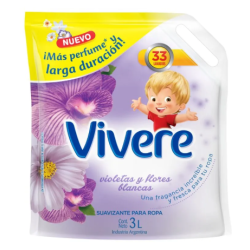 Suavizante Vivere violetas y flores blancas 3 L | Olimpio