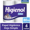 Papel higiénico Higienol Max 4 rollos x 80 m | Olimpio