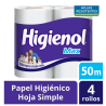 PAPEL HIGIENICO HIGIENOL 4X50M MAX
