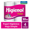 PAPEL HIGIENICO HIGIENOL 4X30M FRESH