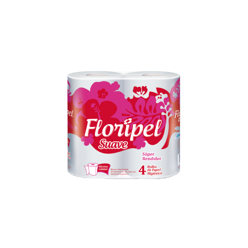 Papel higiénico Floripel Suave 4 rollos x 30 m | Olimpio