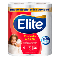 Papel higiénico Elite 4 rollos x 30 m | Olimpio