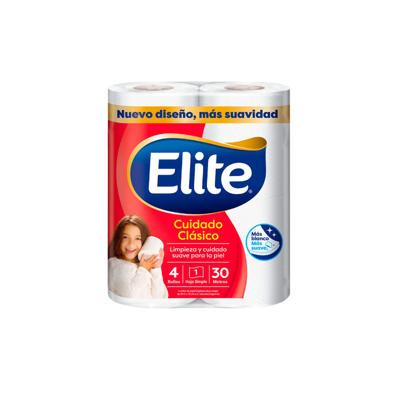 Papel higiénico Elite 4 rollos x 30 m | Olimpio