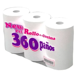 Rollo de cocina Newpel 3 rollos x 120 paños | Olimpio