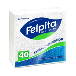 Servilletas de papel Felpita blancas x40 | Olimpio