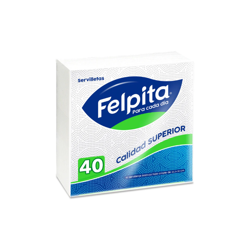 Servilletas de papel Felpita blancas x40 | Olimpio