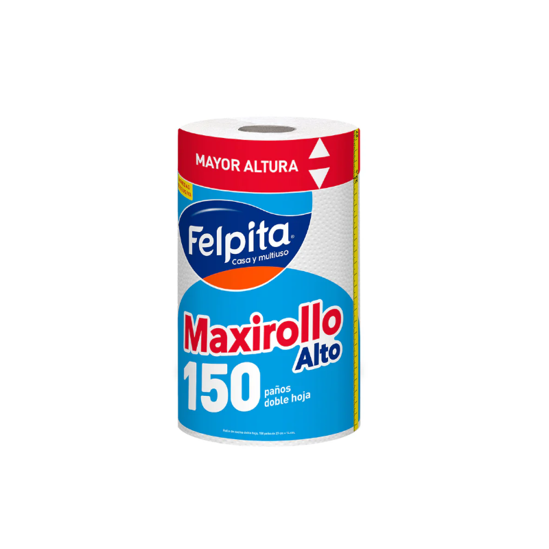 Rollo de cocina Felpita doble hoja Maxirollo 150 paños | Olimpio