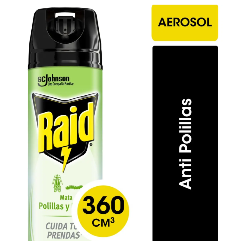 Insecticida Raid polillas aerosol 360 ml | Olimpio
