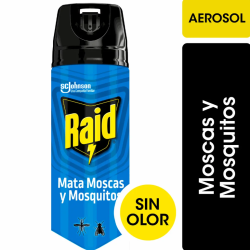 Insecticida Raid mata moscas y mosquitos sin olor aerosol 360 ml | Olimpio