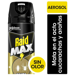 INSECTICIDA RAID X360 CUCARACHAS Y ARAñAS MAX