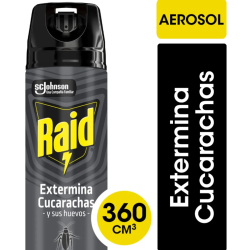 Insecticida Raid exterminador de cucarachas aerosol 360 ml | Olimpio