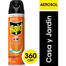 Insecticida Raid casa y jardín aerosol 360 ml | Olimpio