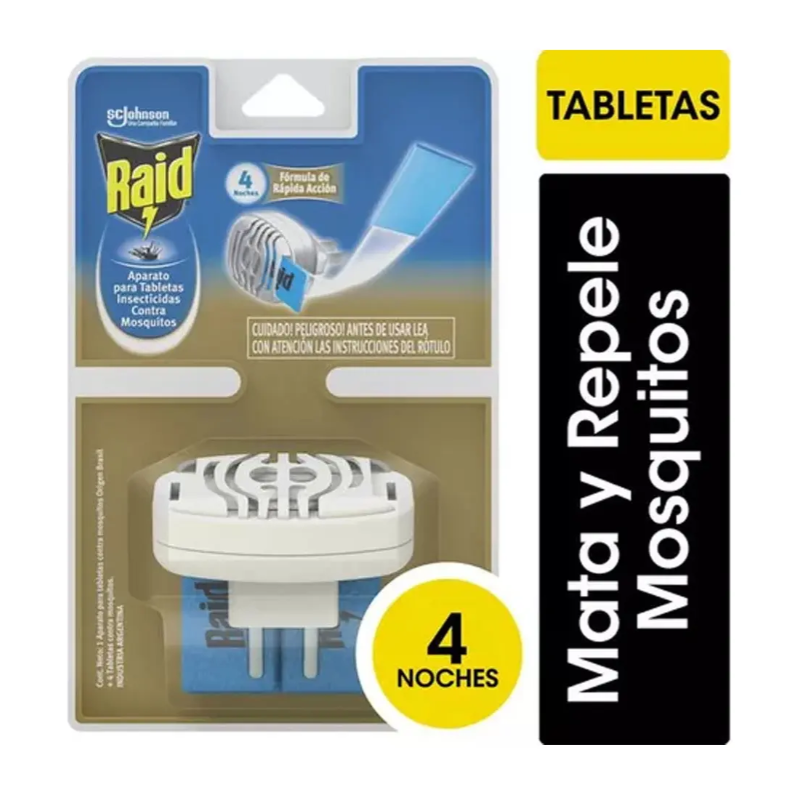 INSECTICIDA RAID TABLETAS APARATO