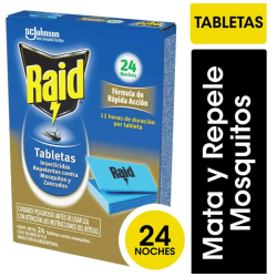 Tabletas insecticidas Raid doble acción x24 | Olimpio