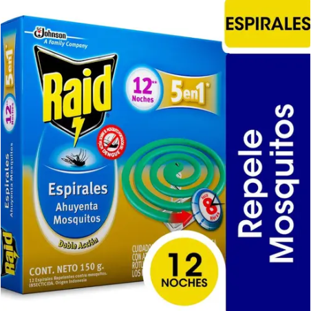 INSECTICIDA RAID ESPIRAL X12U CLASICO