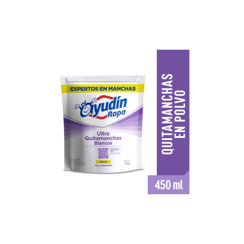 QUITA MANCHAS AYUDIN ROPA BLANCA ULTRA PVO 450GR