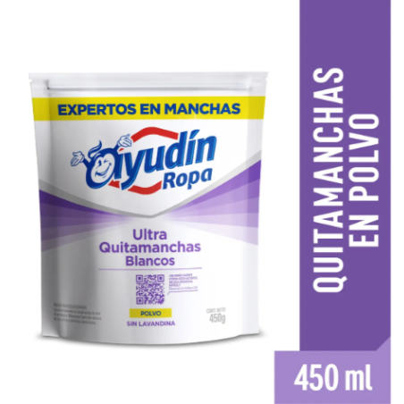 QUITA MANCHAS AYUDIN ROPA BLANCA ULTRA PVO 450GR