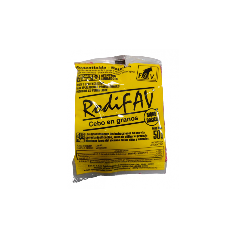 INSECTICIDA RATICIDA FAV RODI 50GR