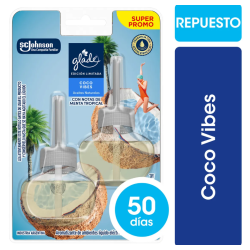 Aromatizante de ambiente Glade aceite natural repuesto x2 | Olimpio