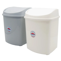 Tacho de basura cuadrado 8 L con tapa vaivén | Olimpio