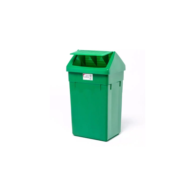 Tacho de basura cuadrado 60 L con tapa vaivén | Olimpio
