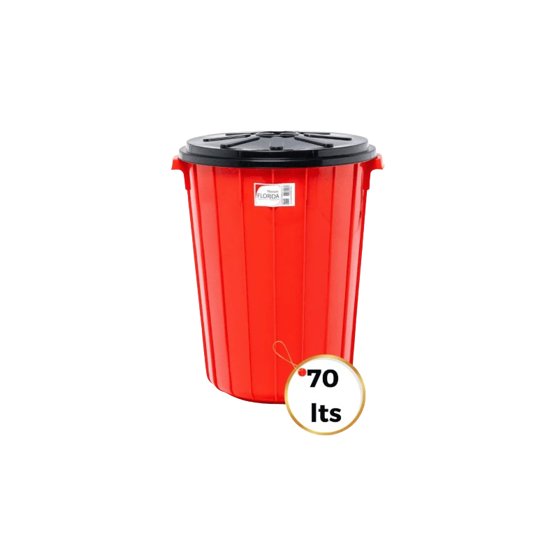 Tacho de basura 70 L con tapa plana | Olimpio