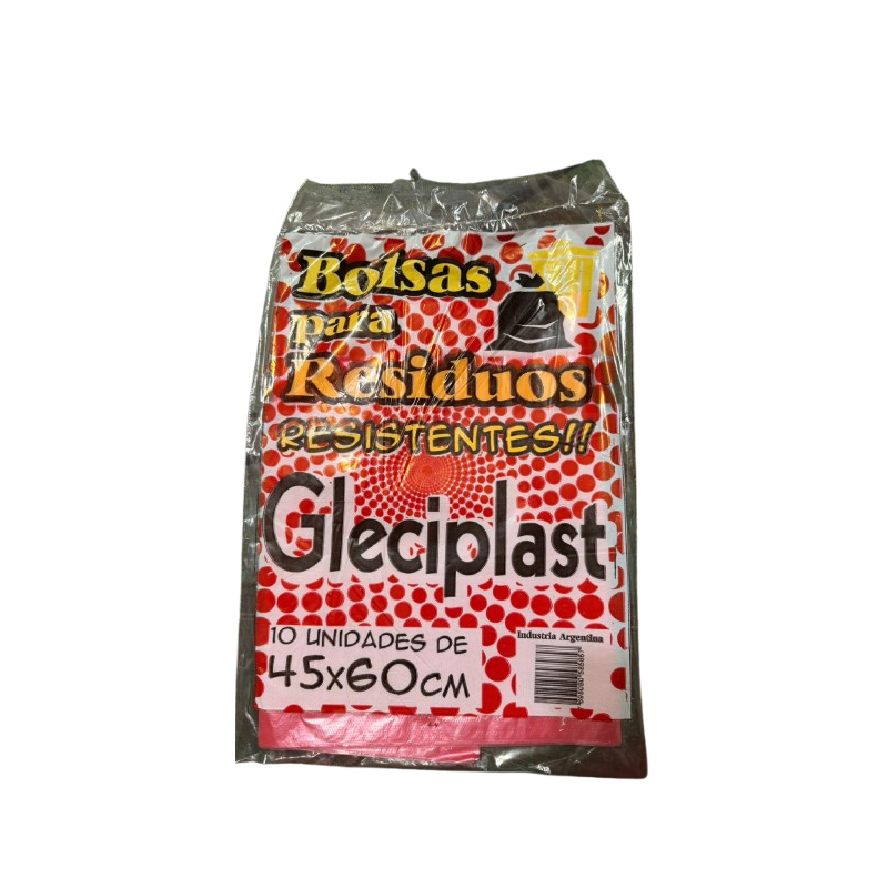 Bolsas de residuos Gleciplast 45x60 cm rojas x10 | Olimpio