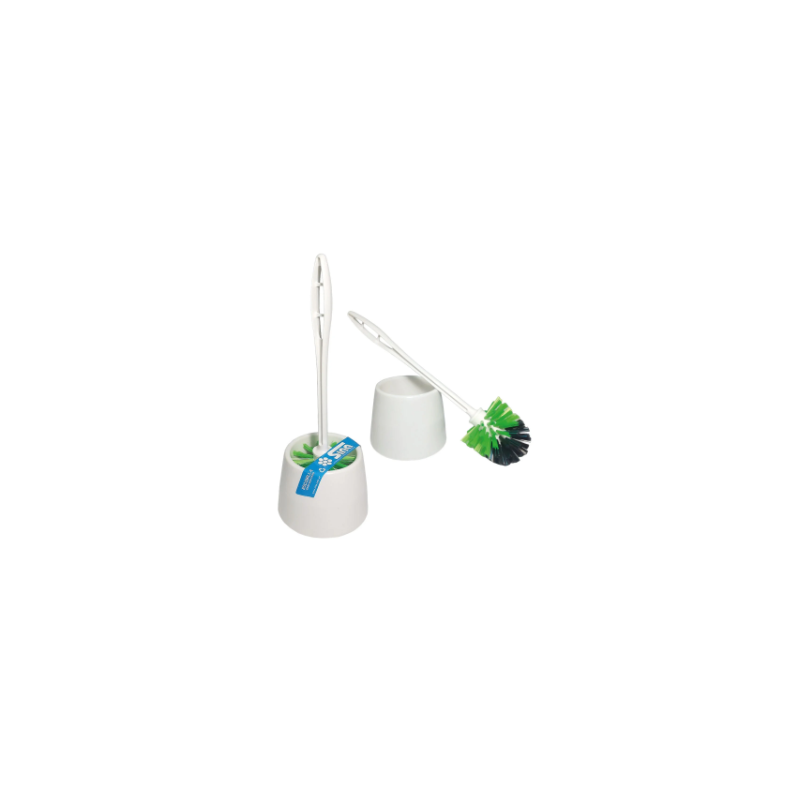 Escobilla de baño plástica con vaso | Olimpio