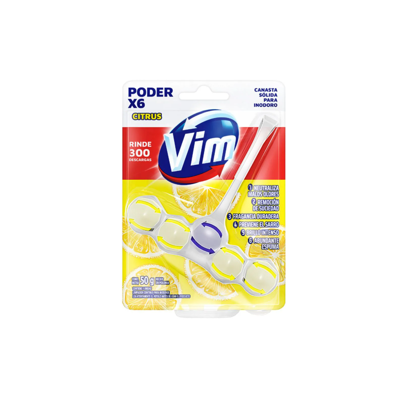 Pastillas para inodoro Vim canasta Poder 55 g x6 | Olimpio