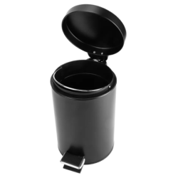 RECIPIENTE P/RESIDUO ACERO NEGRO 12L