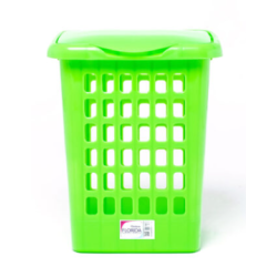 CESTO PLASTICO RECT CALADO C/TAPA 403