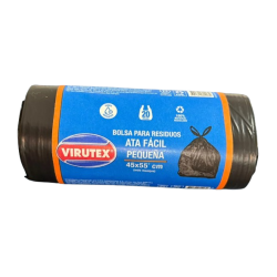 BOLSAS DE RESIDUOS 45X55 VIRUTEX ATA FACIL
