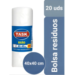 BOLSAS DE RESIDUOS 40X40 TASK X20U BLANCA