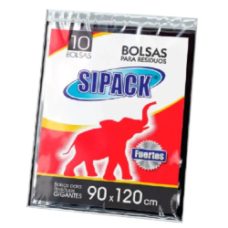 BOLSAS DE RESIDUOS 90X120 SIPACK X10U